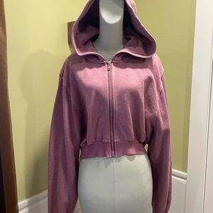 ALO Yoga Mauve Zip-Up Hoodie